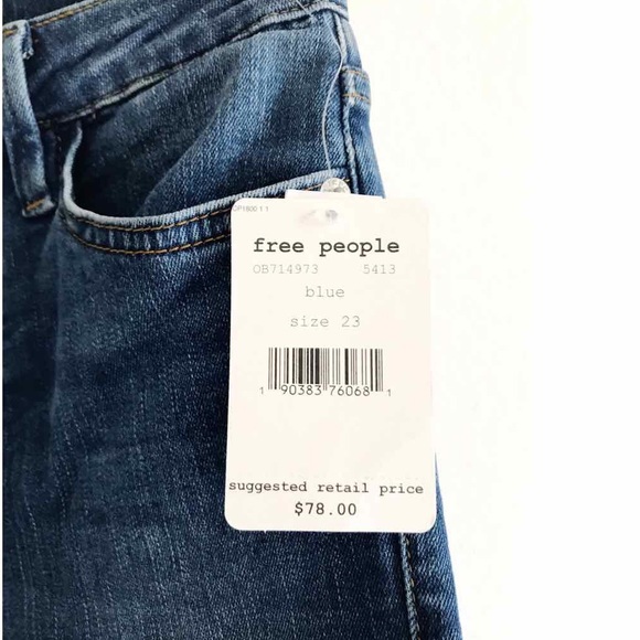 Free People Frayed Cuff Everyday Jeans - Picture 2 of 2